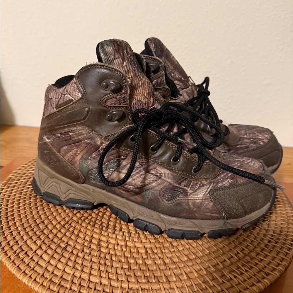 Wolverine Brown and Black Camouflage Work Boots